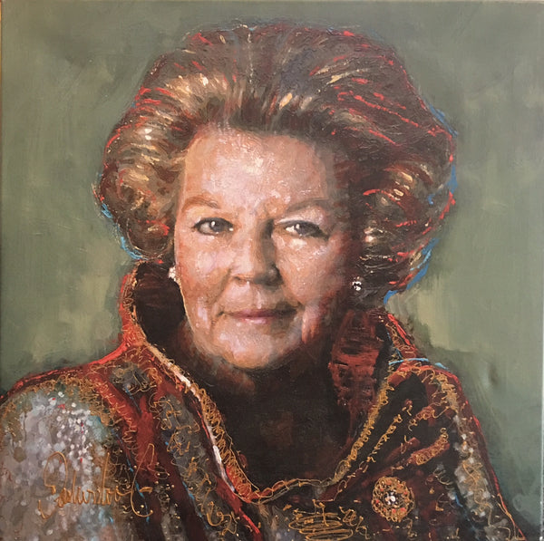 Koningin prinses Beatrix van oranje portret schilderij Peter donkersloot