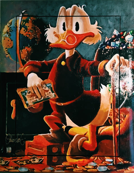 schilderij Dagobert Duck money Peter Donkersloot