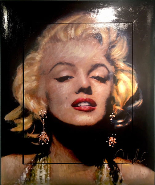Marilyn Monroe zwart Peter Donkersloot schilderij